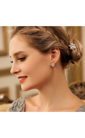 Ladies' Classic Alloy With Irregular Cubic Zirconia Earrings