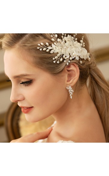 Ladies' Elegant Alloy With Irregular Cubic Zirconia Earrings For Bride/For Bridesmaid/For Mother