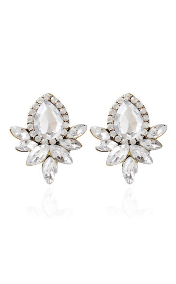 Ladies' Elegant Alloy With Irregular Rhinestone Earrings