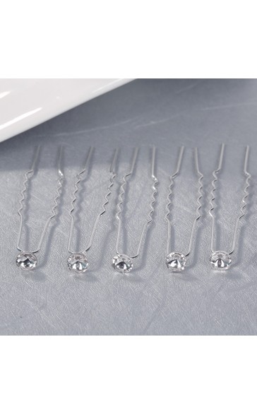 Hairpins/Headpiece Gorgeous With Crystal (Set of 6)