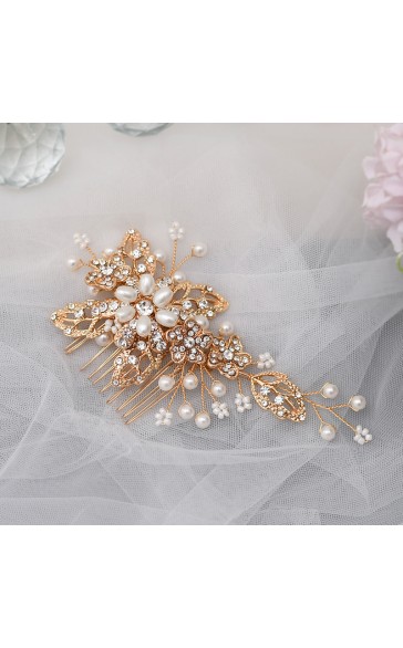 Combs & Barrettes/Headpiece Beautiful Ladies/Kids With Rhinestone/Venetian Pearl (Sold in single piece)