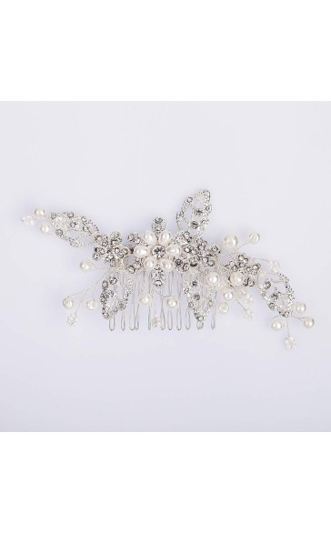 Combs & Barrettes/Headpiece Beautiful Ladies/Kids With Rhinestone/Venetian Pearl (Sold in single piece)