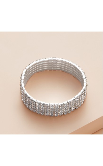 Ladies' Shining Alloy With Irregular Cubic Zirconia Bracelets