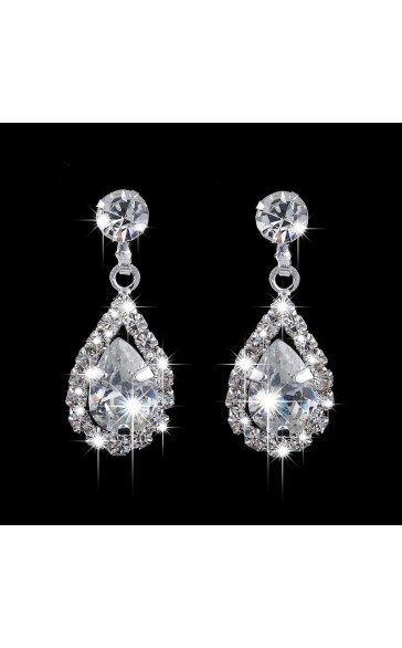 Ladies' Shining Alloy With Irregular Cubic Zirconia Jewelry Sets