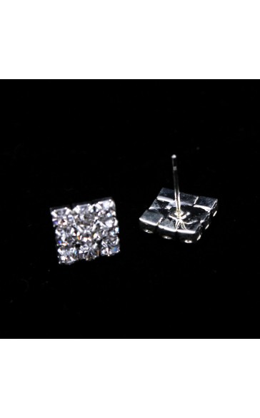 Ladies' Beautiful Alloy With Square Cubic Zirconia Jewelry Sets