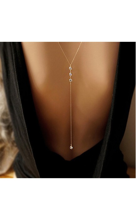 Ladies' Fashionable Alloy With Irregular Rhinestone Necklaces