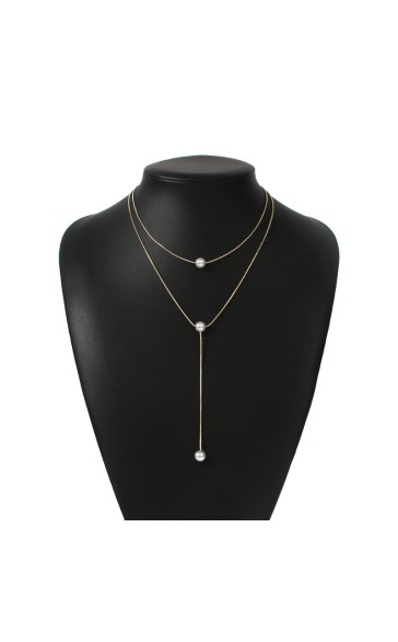 Ladies' Beautiful Alloy With Irregular Cubic Zirconia Necklaces/Fashion jewelry