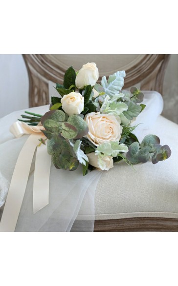 Classic Free-Form Silk Flower Bridesmaid Bouquets (Sold in a single piece) - Bridesmaid Bouquets