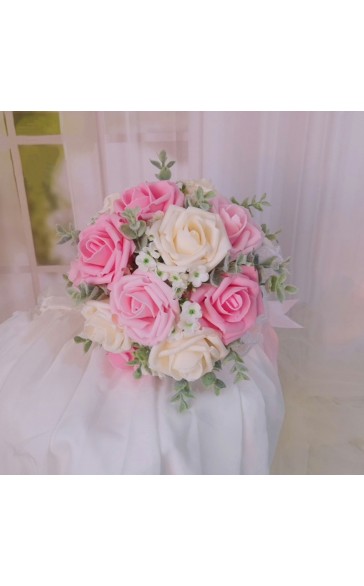 Classic Round Foam Bridal Bouquets (Sold in a single piece) - Bridal Bouquets