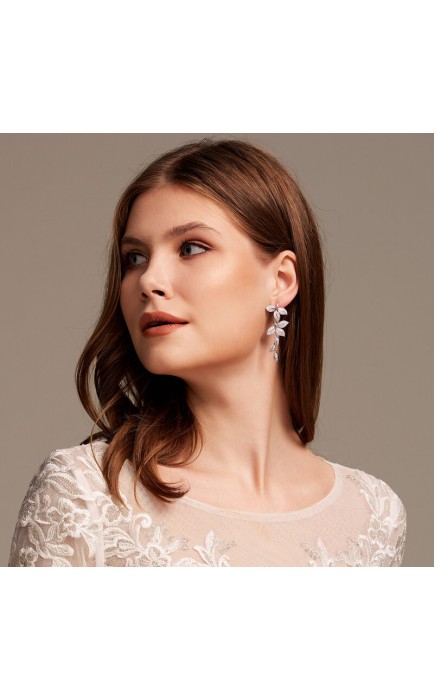 Unique Alloy With Irregular Cubic Zirconia Earrings