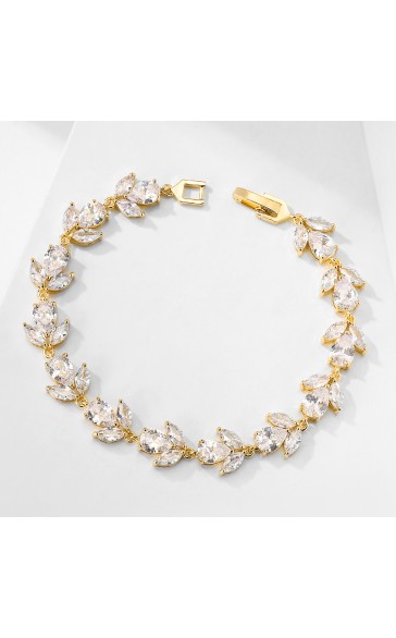 Beautiful Alloy With Irregular Cubic Zirconia Bracelets