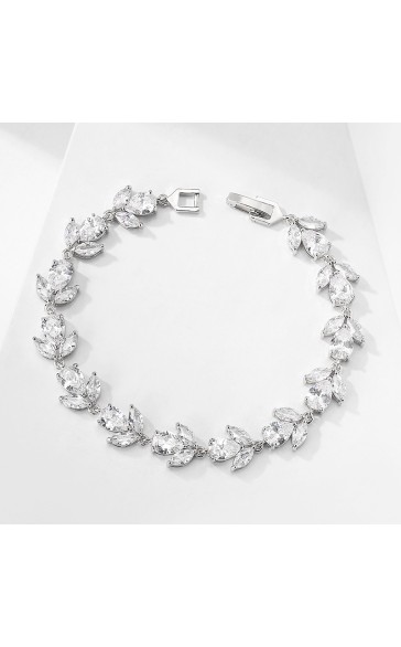 Beautiful Alloy With Irregular Cubic Zirconia Bracelets