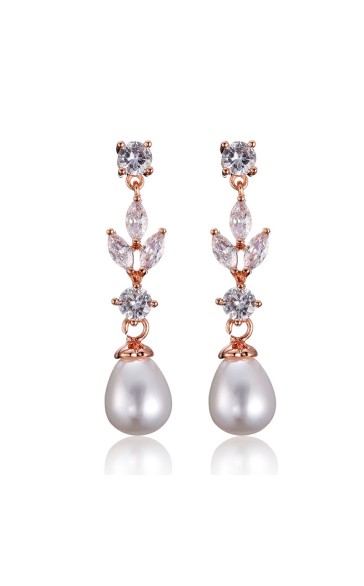 Ladies' Elegant Alloy With Irregular Cubic Zirconia Earrings