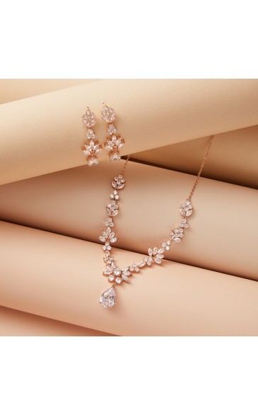 Ladies' Beautiful Alloy With Irregular Rhinestone Jewelry Sets