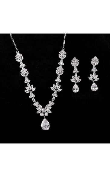 Ladies' Beautiful Alloy With Irregular Rhinestone Jewelry Sets