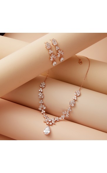 Ladies' Beautiful Alloy With Irregular Rhinestone Jewelry Sets