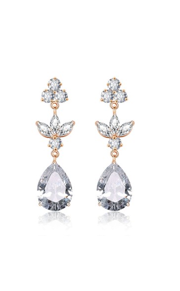 Ladies' Beautiful Alloy With Irregular Cubic Zirconia Earrings