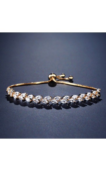 Ladies' Classic Alloy With Irregular Cubic Zirconia Bracelets