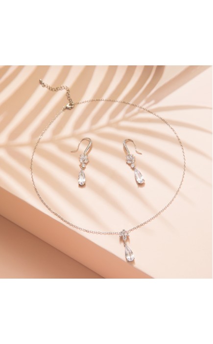 Ladies' Elegant Alloy With Irregular Cubic Zirconia Jewelry Sets