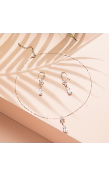 Ladies' Elegant Alloy With Irregular Cubic Zirconia Jewelry Sets