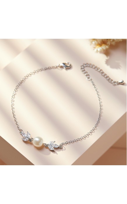 Ladies' Elegant Alloy With Irregular Cubic Zirconia Bracelets