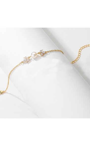 Ladies' Elegant Alloy With Irregular Cubic Zirconia Bracelets