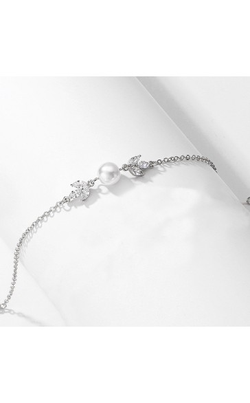 Ladies' Elegant Alloy With Irregular Cubic Zirconia Bracelets