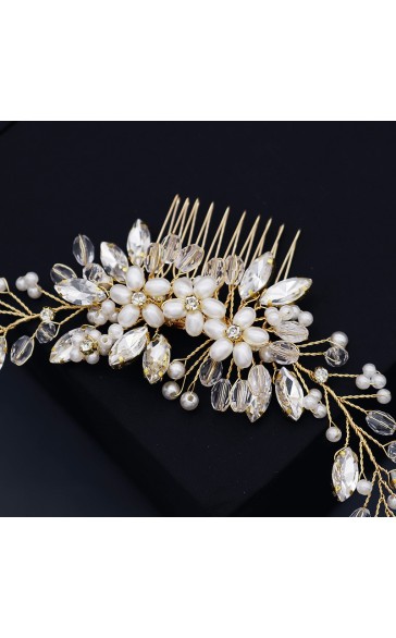 Combs & Barrettes/Headpiece Beautiful Ladies With Venetian Pearl/Crystal