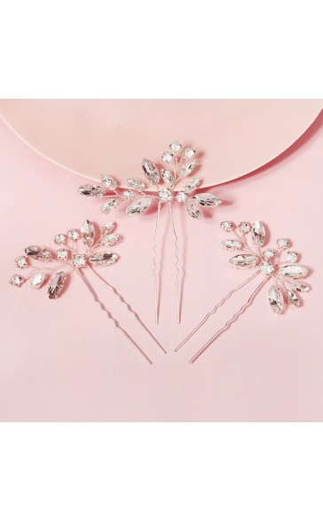 Hairpins/Headpiece Beautiful Ladies With Czech Stones (Set of 3)