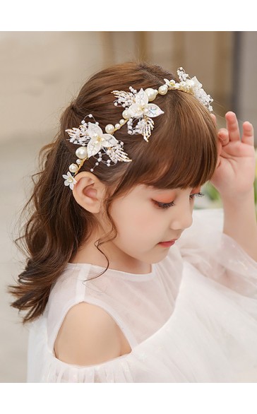 Flower Girl Alloy Headbands