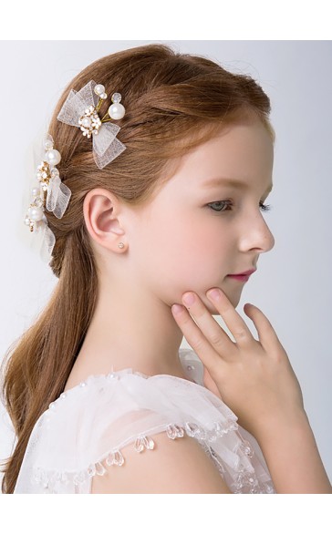 Flower Girl Alloy Headbands/Hairpins (Set of 2 pieces)