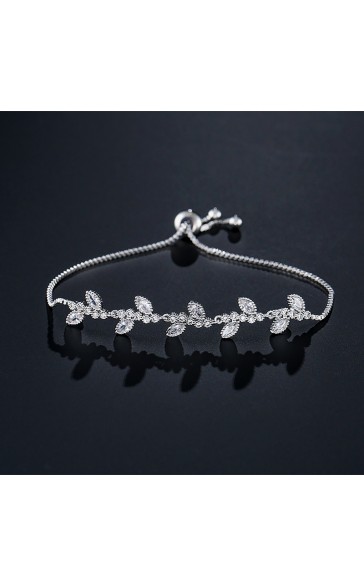 Ladies'/Couples' Elegant/Fashionable/Classic Alloy With Irregular Cubic Zirconia Bracelets