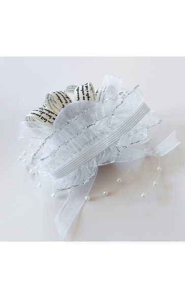 Pretty/Fancy/Fascinating/Graceful Free-Form Satin Wrist Corsage -