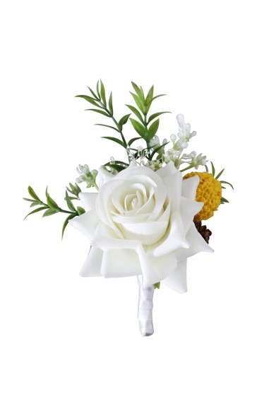 Pretty/Fancy/Fascinating/Graceful Free-Form Silk Flower Boutonniere -