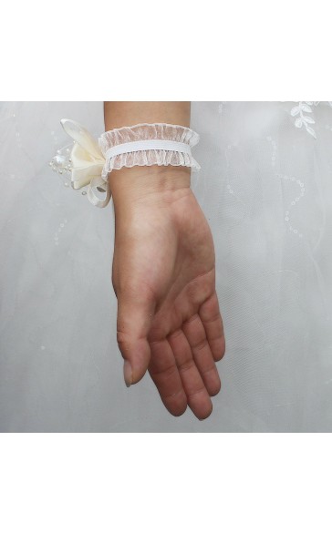 Pretty/Fancy/Fascinating/Graceful Free-Form Satin Wrist Corsage -