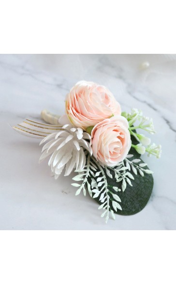 Elegant/Fascinating Free-Form Silk Flower Boutonniere - Boutonniere