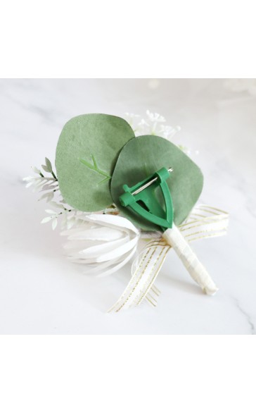 Elegant/Fascinating Free-Form Silk Flower Boutonniere - Boutonniere