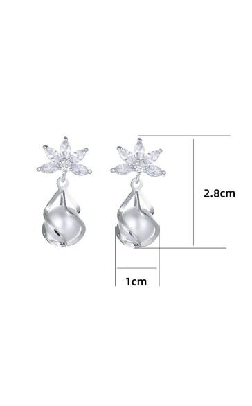 Ladies' Gorgeous/Exquisite/Fancy Alloy With Irregular Cubic Zirconia Earrings