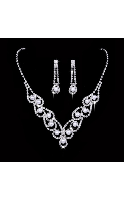 Ladies' Gorgeous/Exquisite/Fancy Alloy With Irregular Rhinestone Jewelry Sets