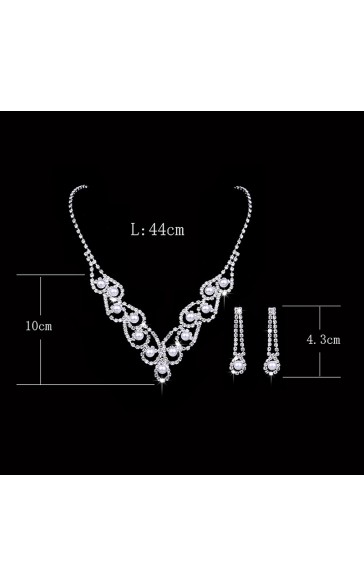 Ladies' Gorgeous/Exquisite/Fancy Alloy With Irregular Rhinestone Jewelry Sets