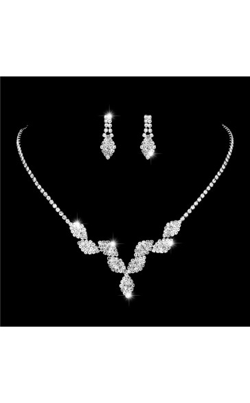 Ladies' Elegant/Beautiful/Classic Alloy With Irregular Rhinestone Jewelry Sets