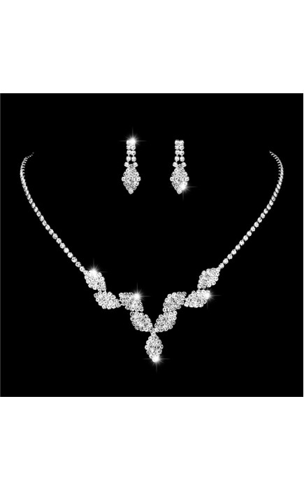 Ladies' Elegant/Beautiful/Classic Alloy With Irregular Rhinestone Jewelry Sets