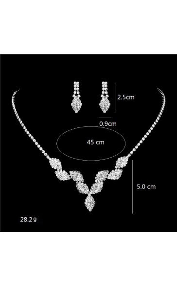 Ladies' Elegant/Beautiful/Classic Alloy With Irregular Rhinestone Jewelry Sets