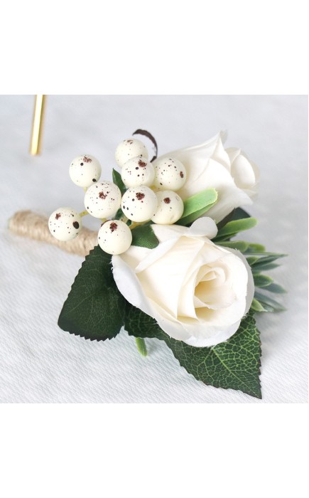 Elegant/Fascinating/Dreamlike/Delicate Free-Form Silk Flower Boutonniere -