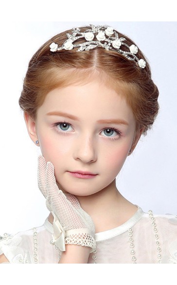 Flower Girl Alloy Tiaras With Rhinestones/Flower