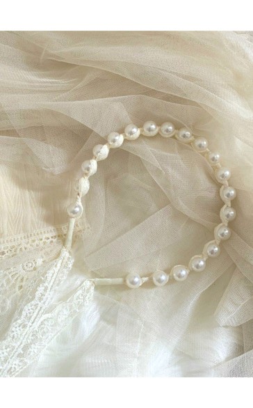 Flower Girl Alloy/Imitation Pearls/Lace Tiaras With Imitation Rhinestone