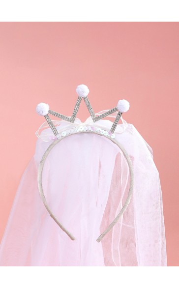 Flower Girl Polyester/Lace Tiaras With Sequin