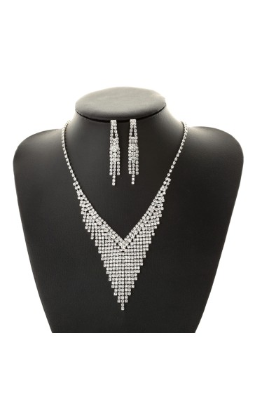 Ladies'/Couples' Elegant/Beautiful/Fashionable/Classic/Simple Alloy With Irregular Cubic Zirconia Jewelry Sets