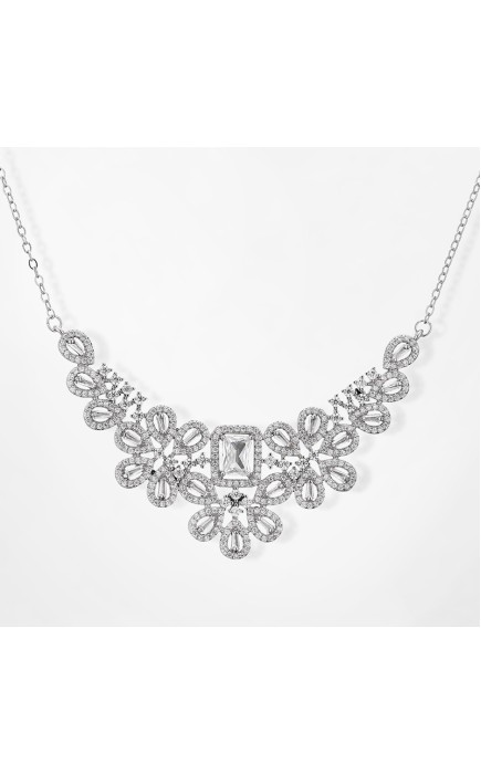 Elegant/Beautiful/Classic Alloy With Square Cubic Zirconia Necklaces