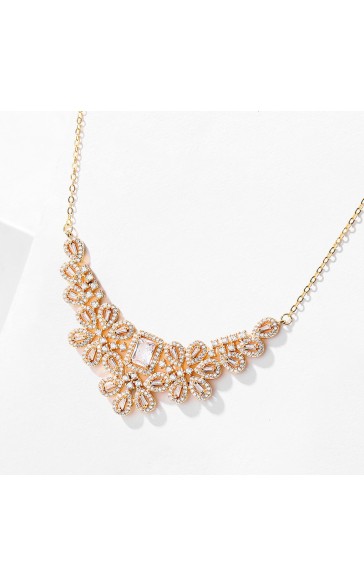 Elegant/Beautiful/Classic Alloy With Square Cubic Zirconia Necklaces